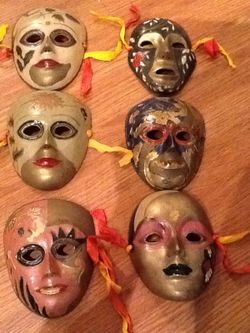 Vintage heavy solid brass faces