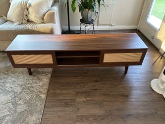 Rattan mid century TV Stand