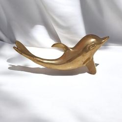 Solid Brass Dolphin  6x2x3