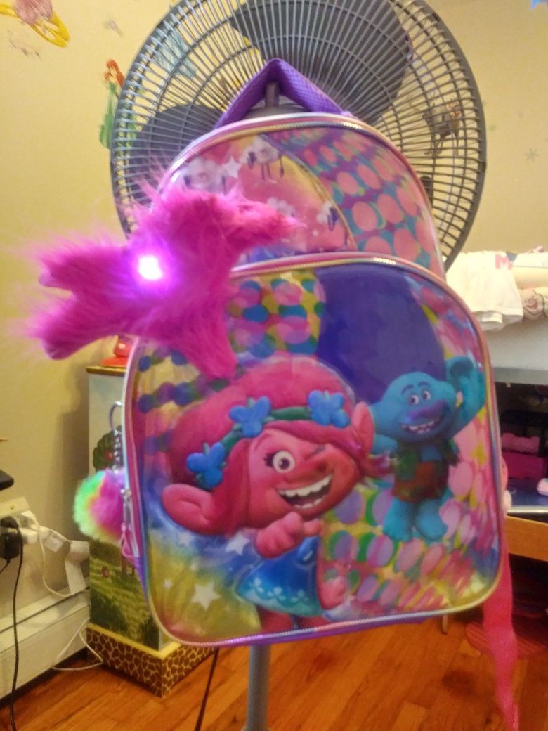 Trolls pink girls backpack NEW