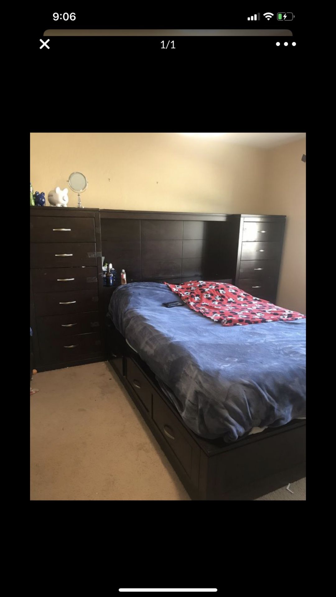 Bed frame mattress not included.. will need to be taken apart.