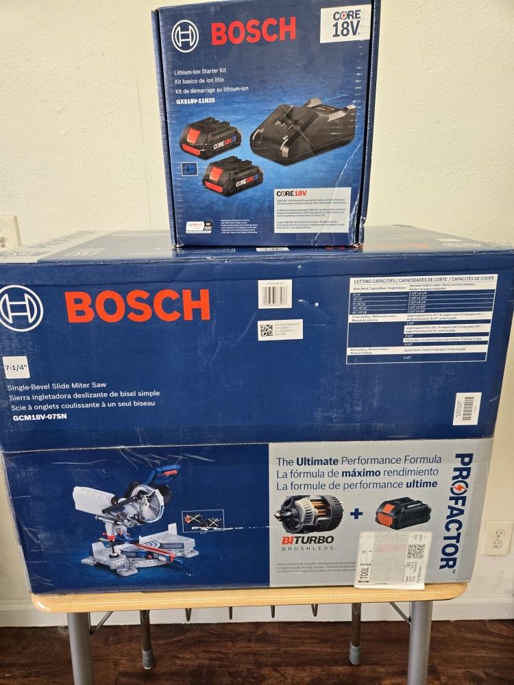 Bosch sliding miter saw 7-1/4" brand new 