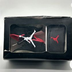 Jordan 12c Retro Black/siren red Infant Size 3c Shoe Hat Combo New In Box