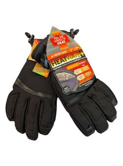 NWT Seirus Heatwave Plus Glide Water-Wind Proof Breathable Winter Gloves Black Ladies L*