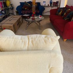Couch / Love Seat And Chair And Pillows 