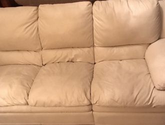 Beautiful White Leather Sofa