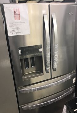 Whirlpool 25cu ft French Door refrigerator in Fingerprint Resistant stainless steel/ 1 year warranty free delivery