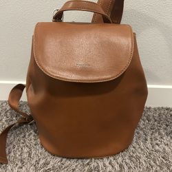 Leather Backpack + Wallet