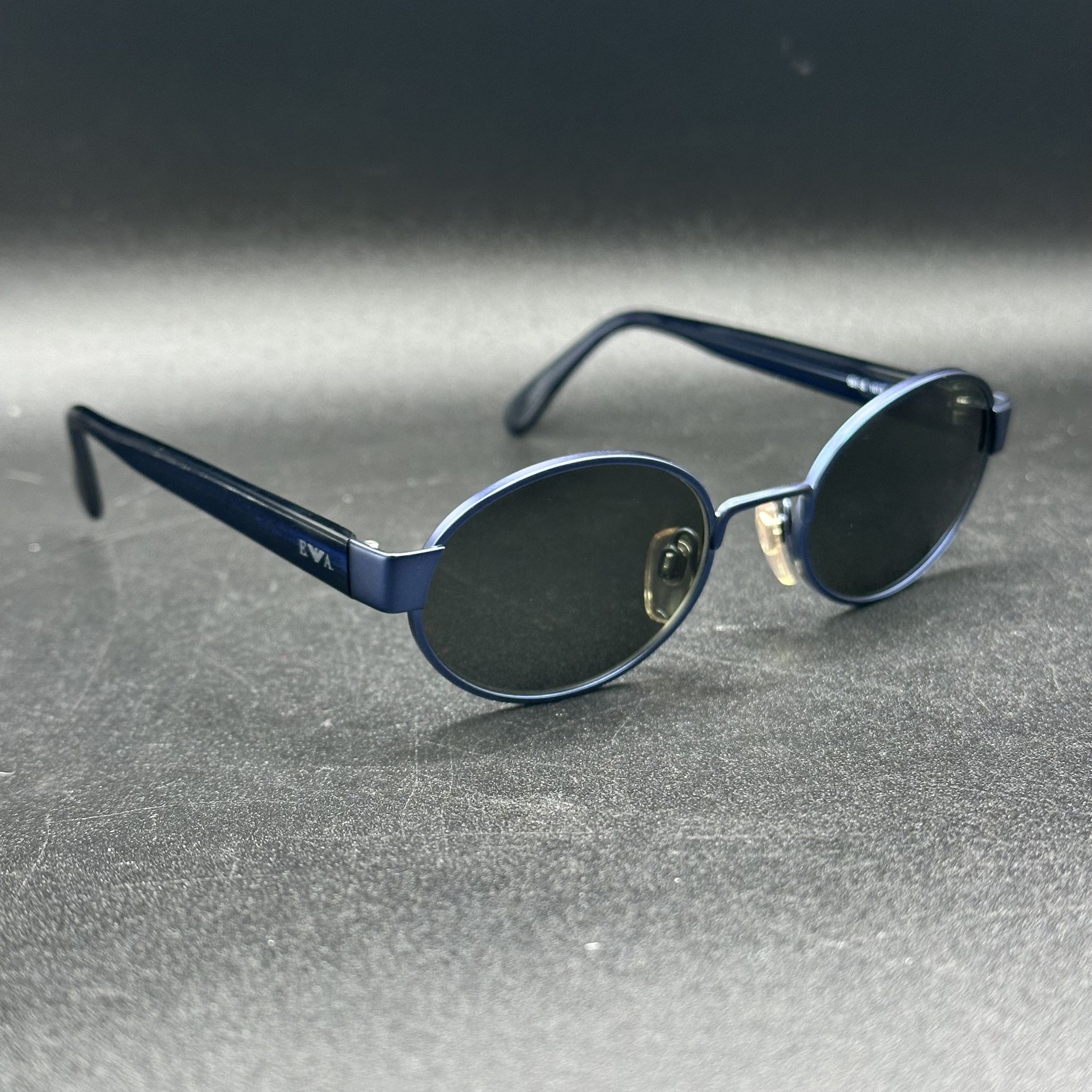 VTG Emporio Armani Sunglasses 081-S Ocean Blue Translucent Oval Italy