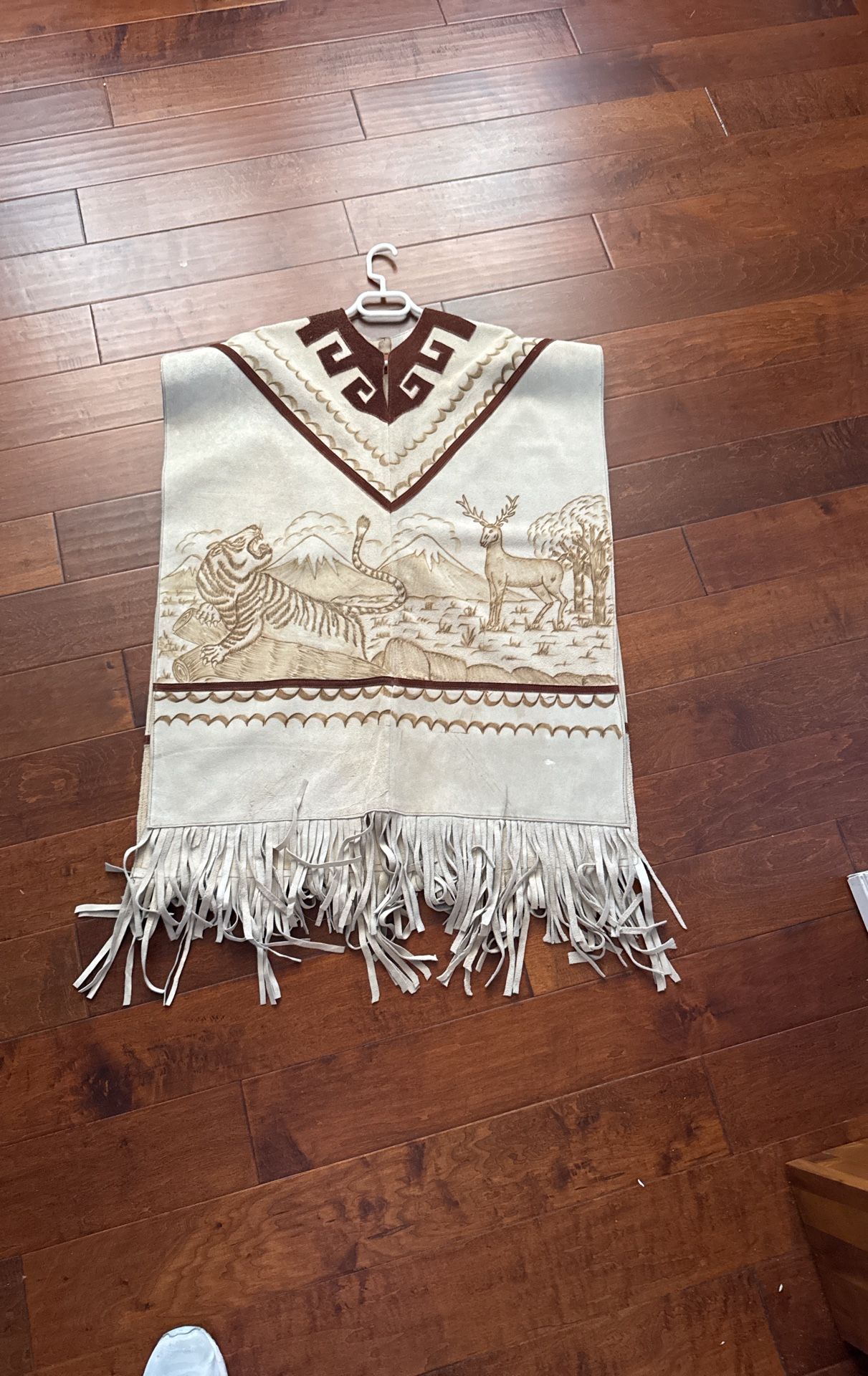 Mexican Suede Poncho