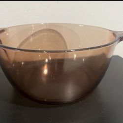 Vintage Amber Glass Corningware 5 Quart Pot