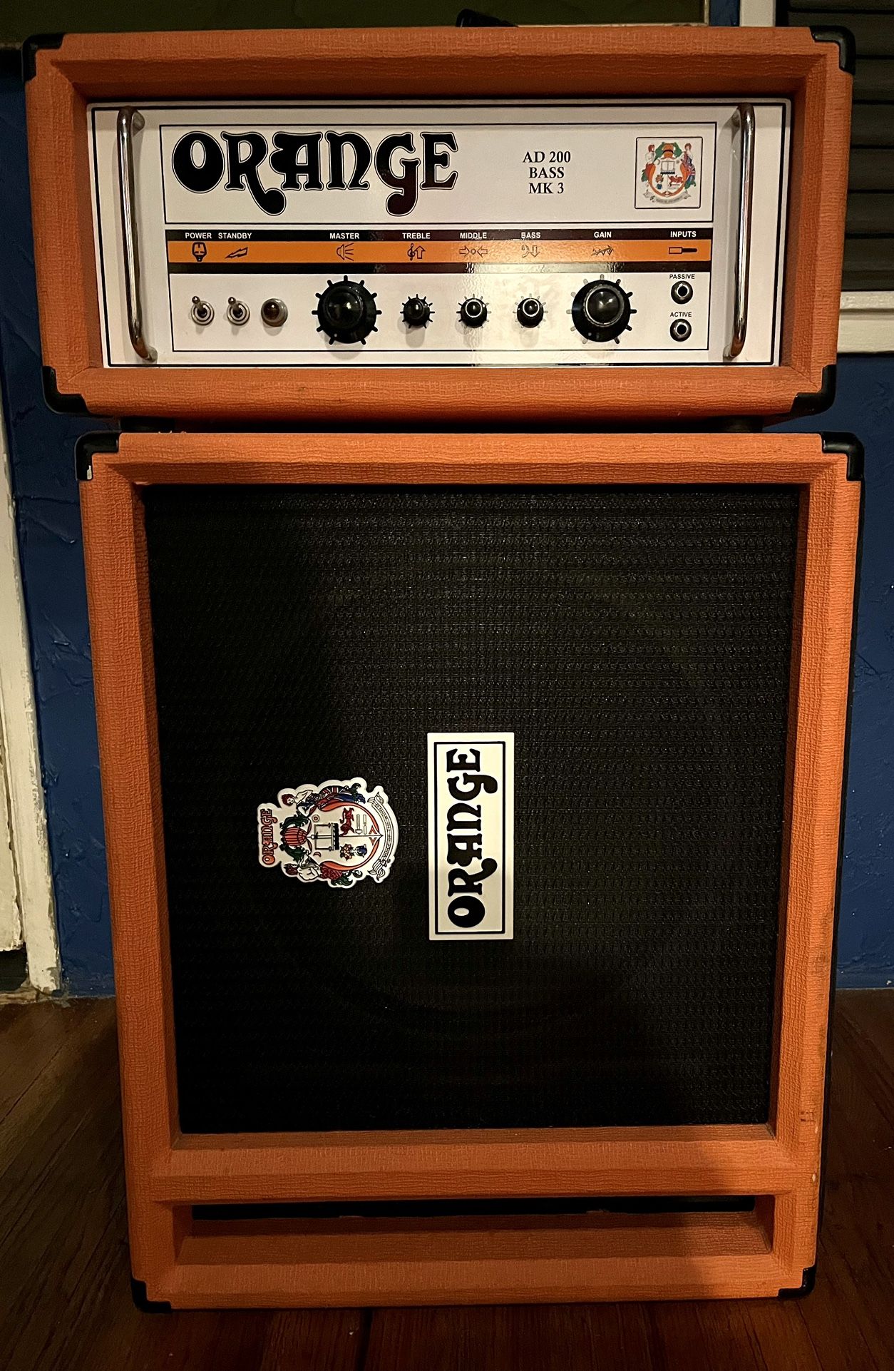 Orange bass rig. Ad-200 bass head  & OBC-115 bass cab
