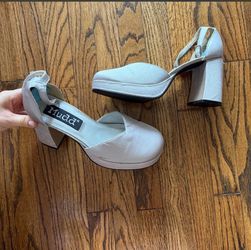 Mudd Platform Block Heel Ankle Strap Heels