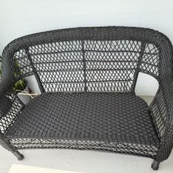 Rattan loveseat 