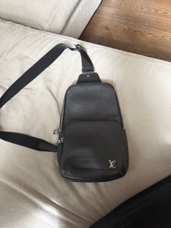 Louis Vuitton Black Taiga Leather Sling Bag