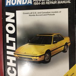 Chilton's Honda Accord/Prelude 1984-95 Repair Manual 