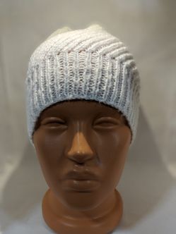 Handmade White Knit Hat 
