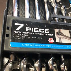Power Torque 7 Piece SAE Ratchet Wrench Set GM4729