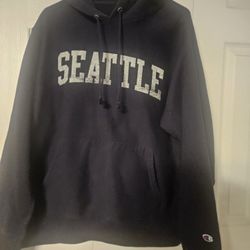 Mens Hoodie Size Large Champion Seattle 