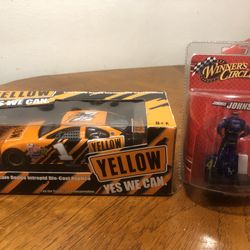 #1 Yellow Dodge Intrepid NASCAR Race Car Signed Winners Circle Jimmie Johnson 48 Figure