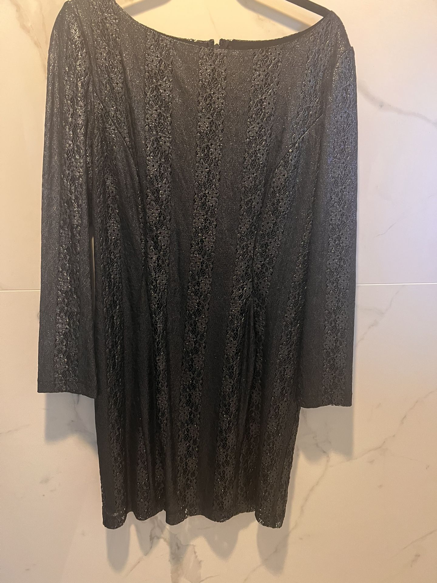 Cache Dress, Pewter