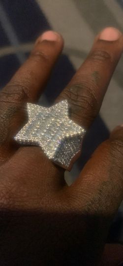 moissanite  star baguette ring