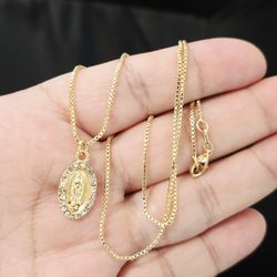  Gorgeous Virgen  Necklace 18k Gold Plated