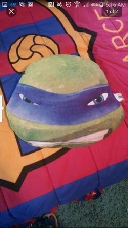 Ninja turtle head pillow no stain no rips