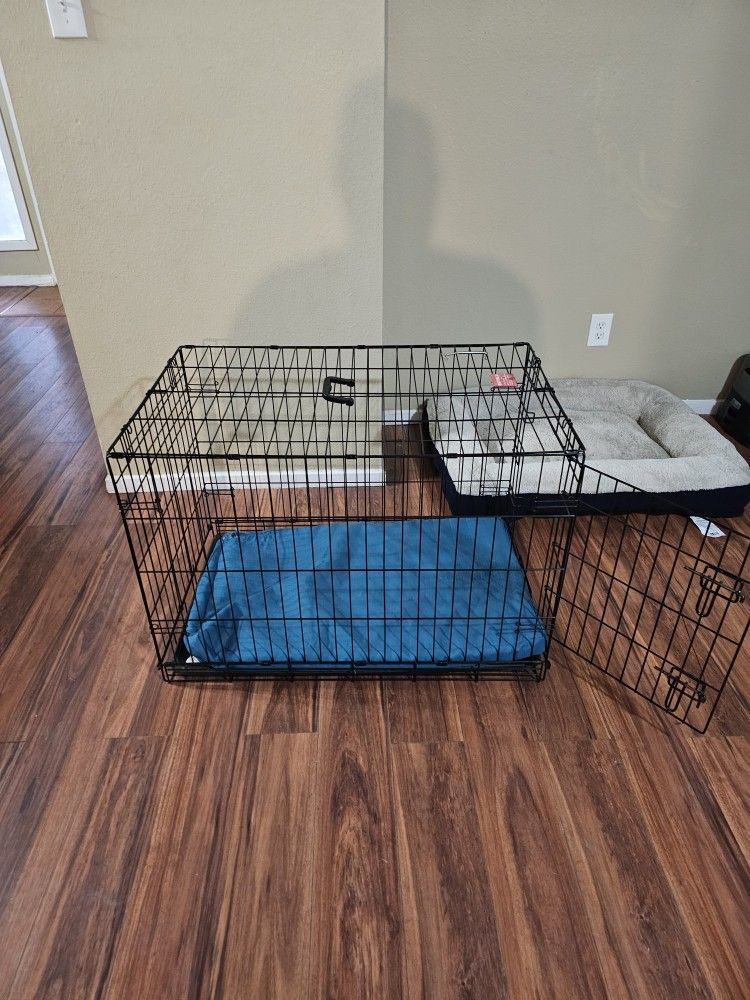 Dog Crate and Dog Bed