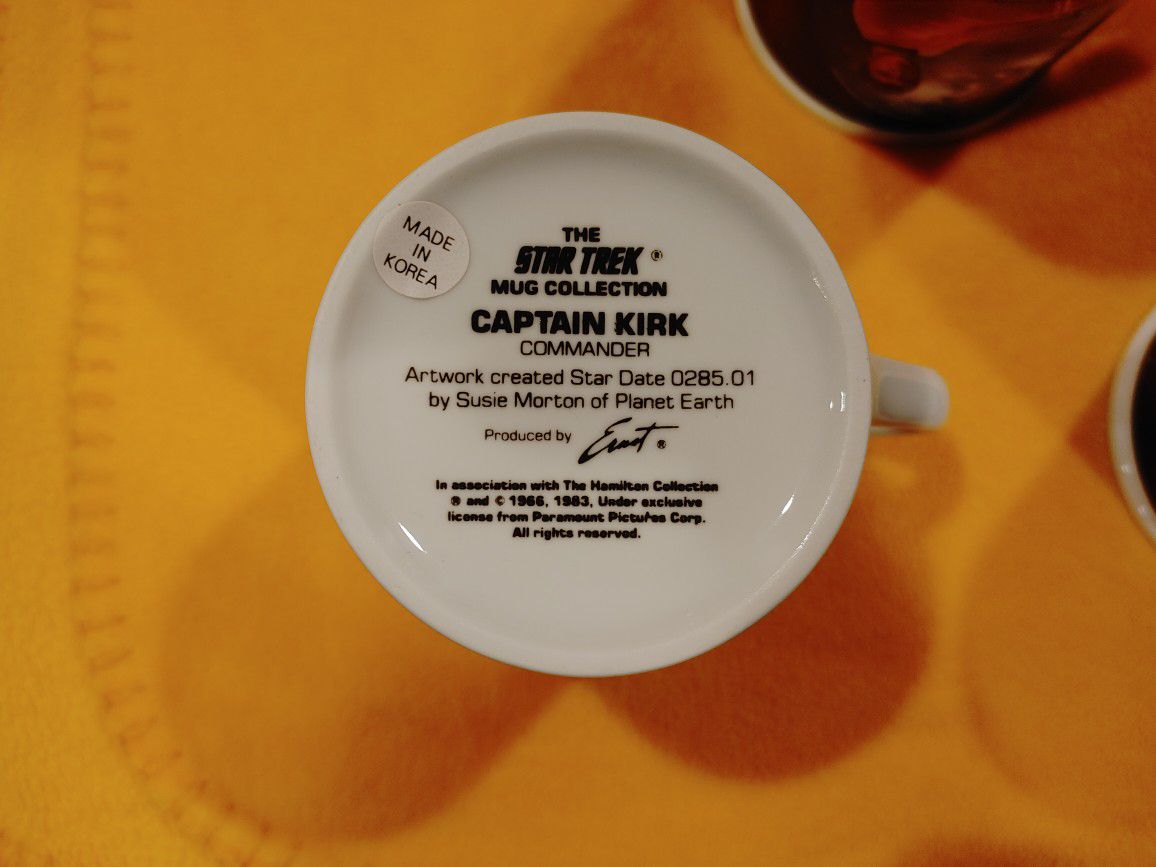 The Star Trek Mug Collection Coffee Mug Captain Kirk 1983
