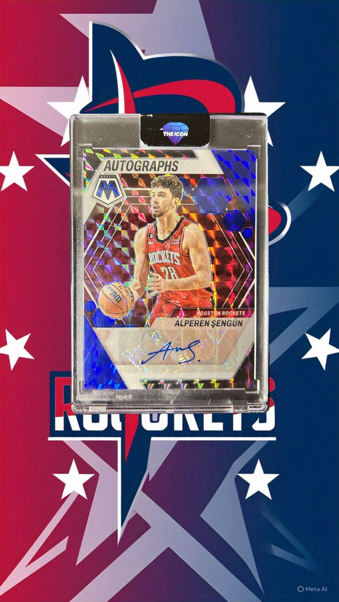 Alperen Sengun Houston Rockets Mosaic Autograph Card #/49