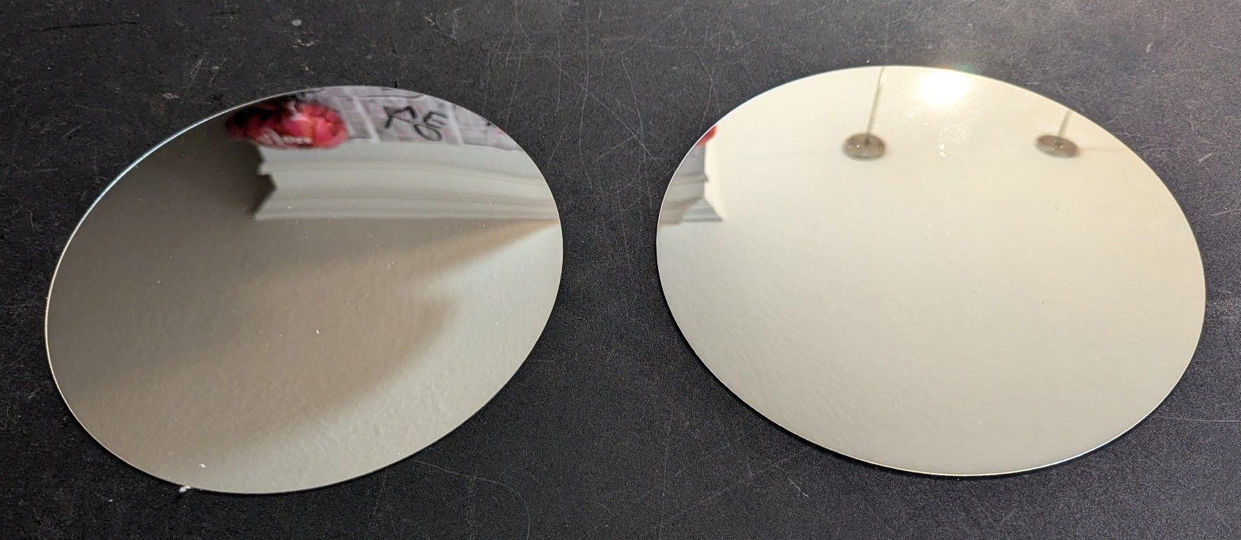 Faux Round Mirrors Center Pieces