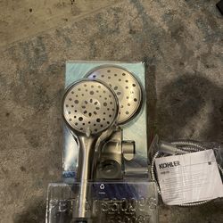 KOHLER Claro 3-Spray Dual Wall Mount Fixed and Handheld Shower Head 1.75 GPM in Vibrant Brushed Nickel