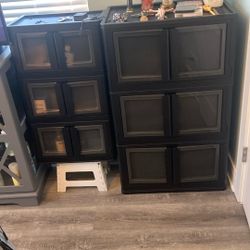 2 Black Pantry Shelves  Strong Plastic Material  $100 For Both