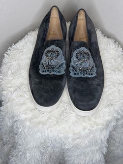 Christian Louboutin Suede Slip-On Sneakers