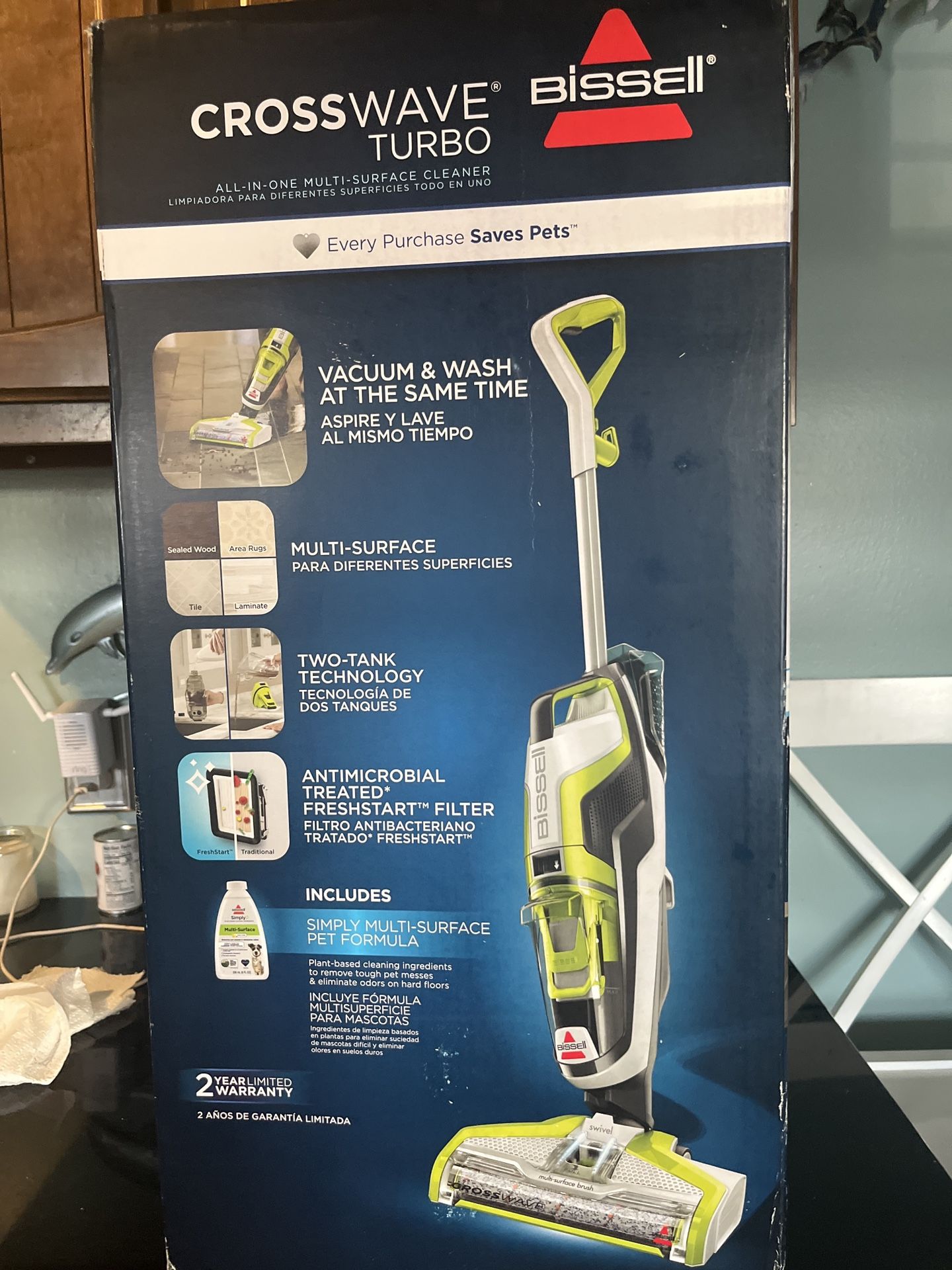 Bissell Cross Wave Turbo Vacuum and Wash (at the same time)