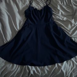 Prom/Party Navy Blue Dress W/ Pockets