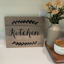 Kitchen Wood Sign 