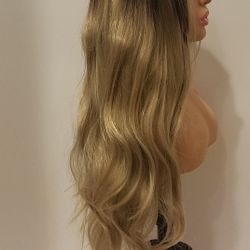 Long Blonde Wavy Wig