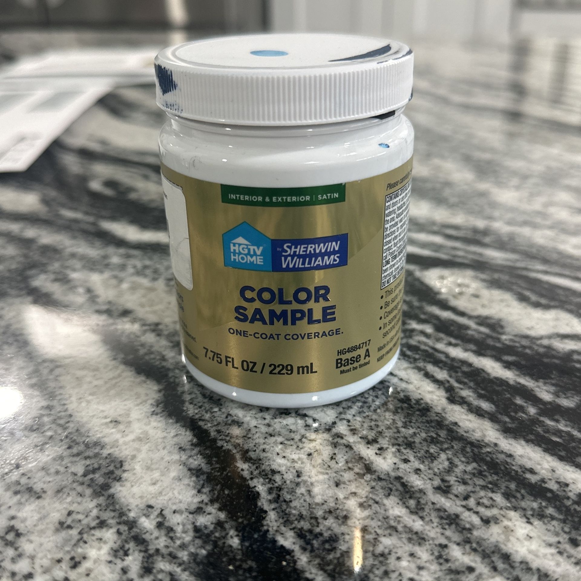 light blue sample size paint