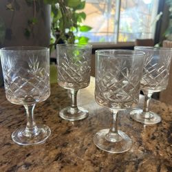 Cut Glass Wine Glasses