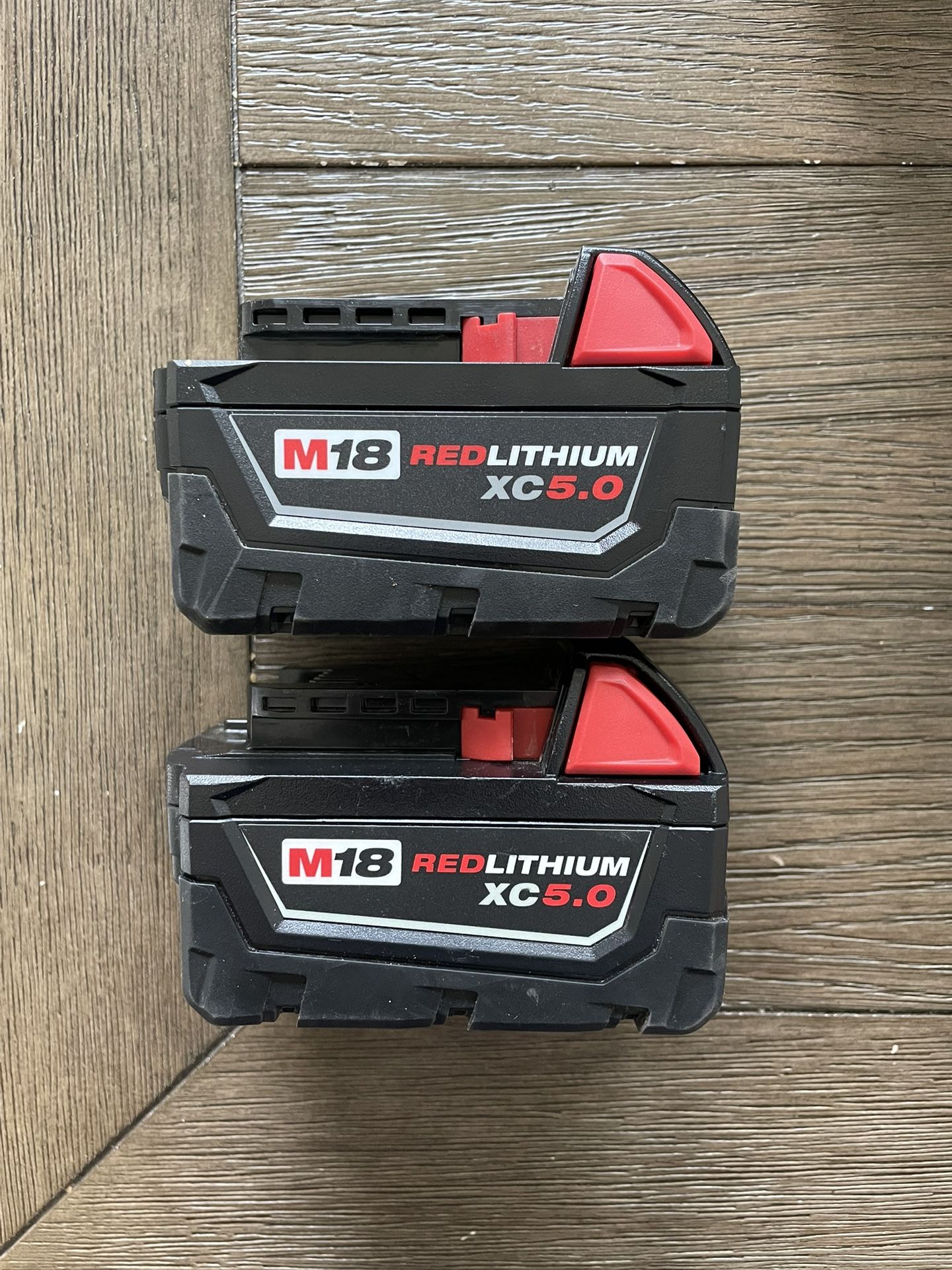 2 Milwaukee M18 Batteries