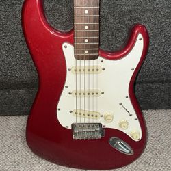 Red Electric Stratocaster Guitar 