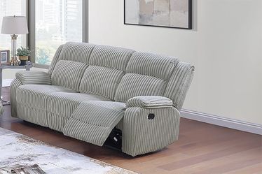 🛋️ New Corduroy Recliner Sofa — Manual Recline Both Sides