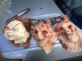 Halloween Masks (1)Chuckee / (2)Freddy Krueger