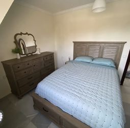 Wood Dresser And Queen Bed Frame