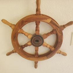 Wooden Ship Steering wheel