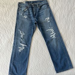 Levi’s 569 32x30 Ripped Loose Straight Fit Jeans