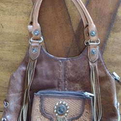Western Conceal Carry Leather Handbag