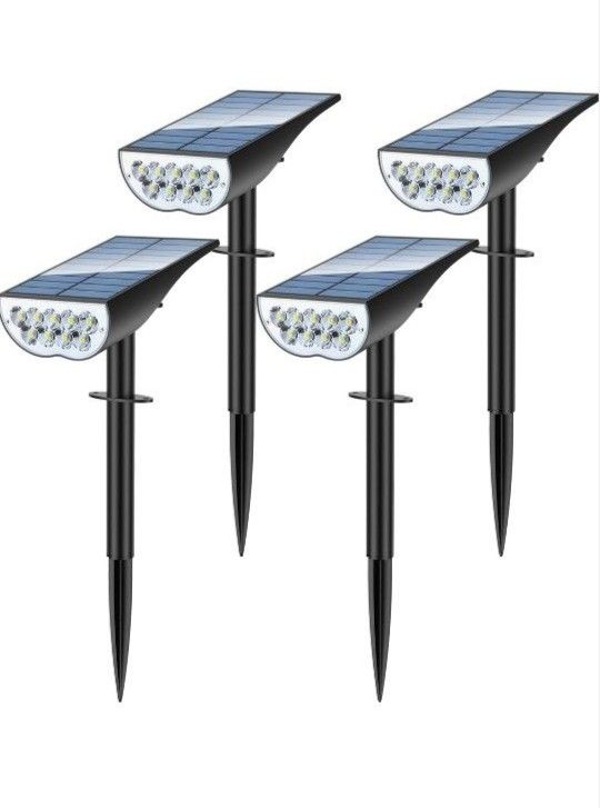 Solar Spot Lights Outdoor, Solar Lights Outdoor Waterproof IP65, 3 Brightness Modes Dusk to Dawn Landscape Spotlights for Yard Garden
